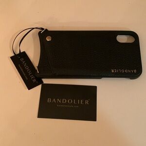 Bandolier Emma Crossbody phone Case for iPhone XR, black/ gold (no strap)